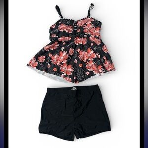 NWT Kate Kasin 2 Piece Tankini With Shorts Swim Set L